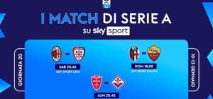 Calendario Serie A: le partite della 20^ giornata